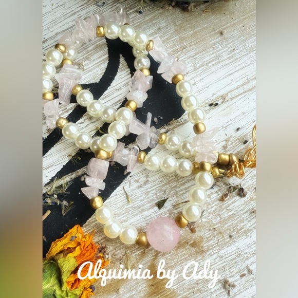 ROSE GOLD PEARL CHOKER NECKLACE - Picture 2 of 2